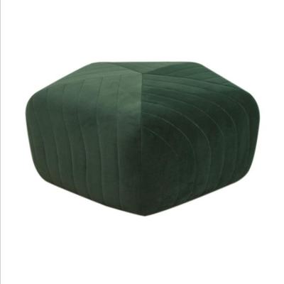 China Modern New Design Mink Hot Sale Velvet Storage Round Ottoman Stool For Living Room And Bedroom for sale