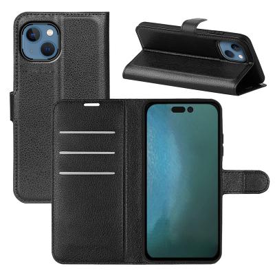 China High Quality Shockproof Shockproof Mobile Phone Flip Cover Shell Wallet Case TPU Leather Filter Mounts For iphone 14 Case for sale