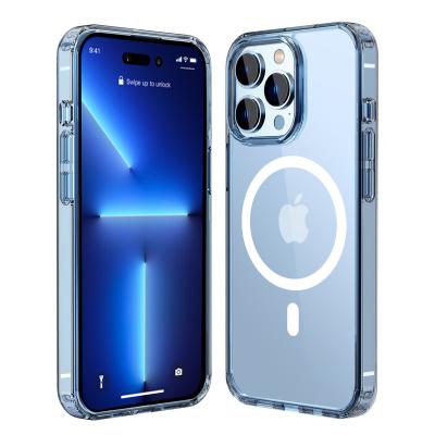 China New hot transparent shockproof 38 high energy magnets tpu phone case for iphone 14 pro max case for phone for sale