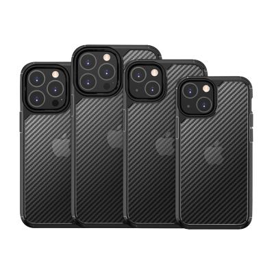 China Luxury Textured Shockproof Hot Carbon Fiber PC TPU Back Panel Phone Cases For iphones 13 mini pro Max Phone Cases For Cellphone for sale