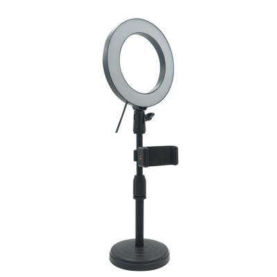 China Adjustable Color Tempurate Dimmable Ring Light with Mobile Phone Holder, Usb Ring Light Beautifying Live Video Photos for sale