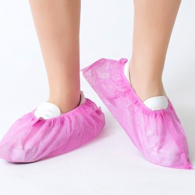 China Long Non-woven Blue Biodegradable Medical Plastic Waterproof Disposable PE CPE Safety Shoe Protective Foot Cover for sale