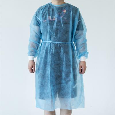 China Use manufacturer Cheap medical/operating disposable medical isolation gown sms pp non woven pe isolation gown CE for sale