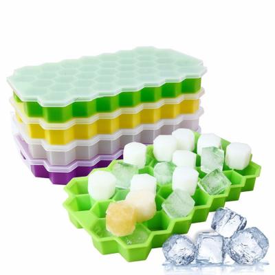 China Viable Easy Release Square Ice Trays For Freezer BPA Free Ice Cube Trays For Storage Whiskey, Cocktail, Drinks for sale