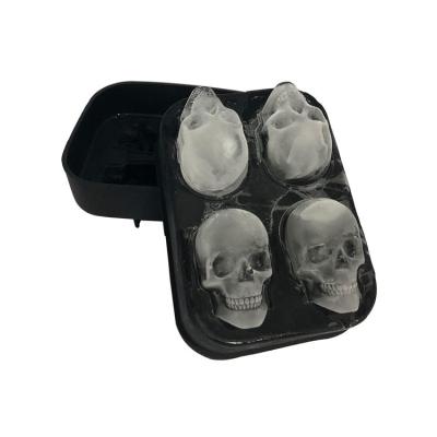 China Shaped Skeleton Viable Whiskey Cocktail Ice Cube Molds Ice Cream Mold Tray Silicone Mold Candy Ice Pudding Soap for sale