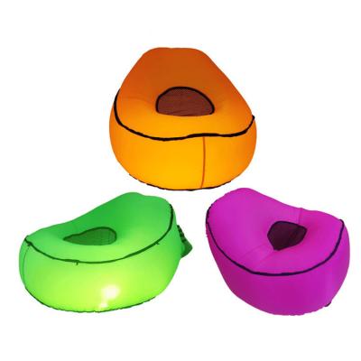 China Unique Foldable 2021 Christmas Gifts For Children Kids Portable Led Bean Bag Inflatable Air Sofa Lightweight Sleeping Bag for sale