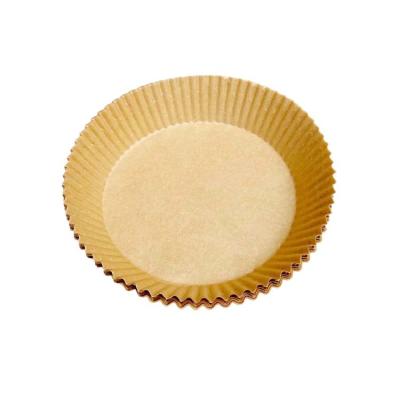 China Disposable Round Air Fryer Accessories Parchment Liner Paper For Air Fryer Easy Clean Color Brown for sale