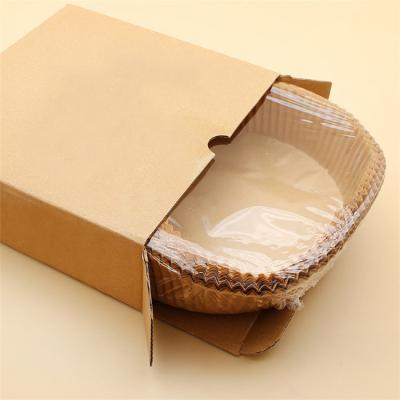 China Brown 50pcs/100pcs/200pcs Disposable Parchment Paper Air Fryer Natural Liners Disposable Steamer Mat Tray for sale