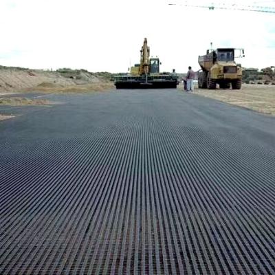 China PBX-100 Industrial Geogrid Basic Backfills And Soil Slope Walls Reinforcement High Strength Polyester Geogrid for sale