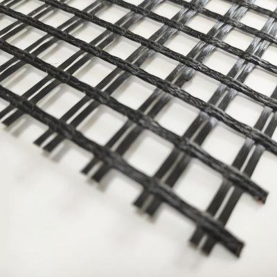 China Contemporary Asphalt Fiberglass Reinforcement Geogrids Non-Self-Adhesive Biaxial Fiberglass Geogrid for sale