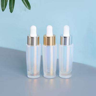 China Hot Sales 30ml 1oz Cosmetic Dropper Bottle With Different Color Essential Oil Bottle Supplier For Skin Care Set Packaging for sale