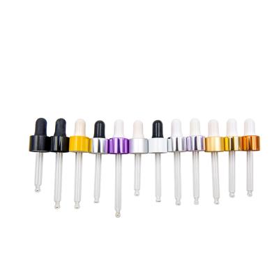 China Non Spill 18/410 Silicone Bulb Color Glass Dropper Cap for sale