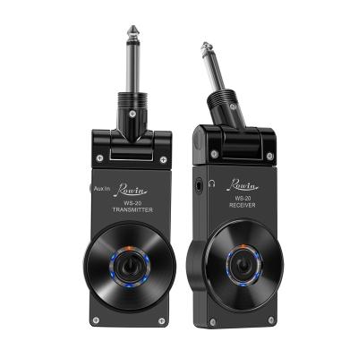 China Different Rowin Guitar Transmitter Wireless Receiver 180 Degree Rotating Black Plug With 30m Transmission Distance for sale