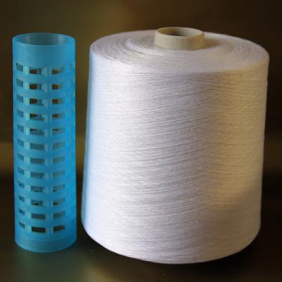 China Anti-bacteria Factory Store 202 402 502 Ne20s Optical White Virgin Spun Yarn / 100% Polyester Yarn For Sewing for sale