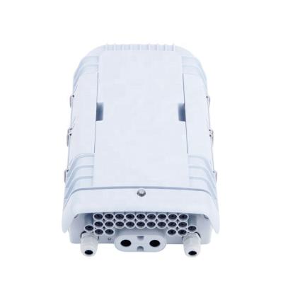 China FTTH FTTX network mini 24 core fiber optic termination box ABS PC box FTTH FTTX mini network PLC fiber optic distribution box for sale