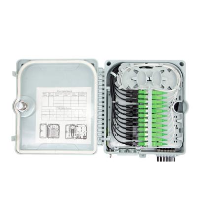 China FTTH FTTB FTTX Indoor Network Wall Mount 12 Core Fiber Termination Box FTTH Fiber Optic Terminal Fiber Optic Terminal Telecommunication Box for sale