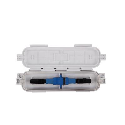 China FTTH FTTB FTTX Network ABS FTTH Drop Cable Splicing Box 1 Core Protective Fiber Optic Termination Box ftth Fiber Optic Splice Box for sale