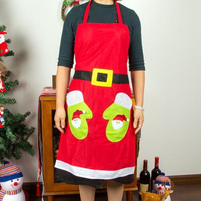 China Factory Supply Christamas Santa Claus Christmas Home Decoration Red Apron For Adults for sale