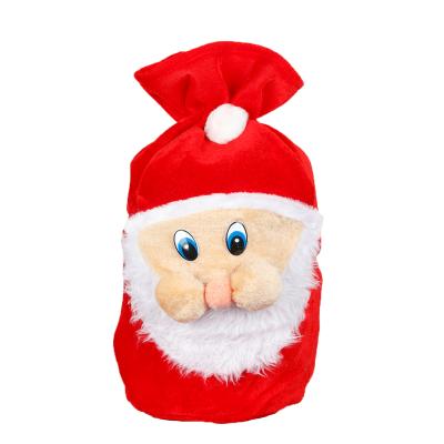 China Medium Santa Sack Gift Personalized Santa Clause Suit Gift Bags Christmas Santa Gift Bags with Present Drawstring Christmas Bag for sale