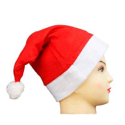 China Non Woven Yiwu Felt Red Christmas Hat Cheap Non Woven Santa Christmas Hats for sale