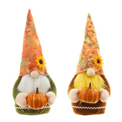 China Plush Thanksgiving Gnome Plush Decorations Elf Doll Gnome Autumn Tomte Fall Gnome Gnome Ornament with Pumpkin Decor for sale