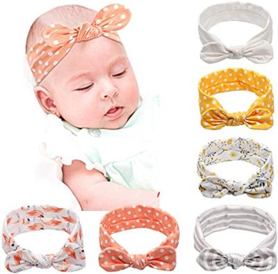 China Fashion Factory Wholesale High Quality Soft Baby Girl Headband Baby Cotton Ear Headbands Set for sale