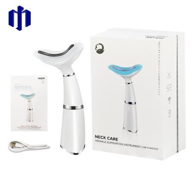 China Skin Tightening Good Quality Skin To Tighten Anti Wrinkle Remove Massager Led Face Neck Anti Aging Device For Neck Lifting for sale