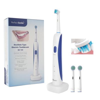 China ABS Portable Radio Charging Rotary Electric Toothbrush Adult Household Electric Toothbrush for sale