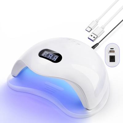 China Easy Operation Customized LOGO UV Nail Light Dryer Nail Curing Light Smart LCD Display Nail Lamps 72W for sale