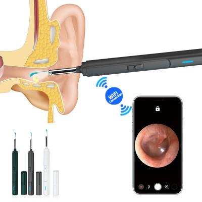 China Hot Selling Portable Ear Wax Tool Ear Cleaning Spoon With LED Light Visual Ear Otoscope Camera Radio Earwax Remover ZM10143 for sale