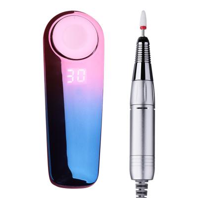 China Easy Apply Professional 30000 RPM Electric Colorful Acrylic Rechargeable Nail Drill Portable Nail Drill Tools for sale