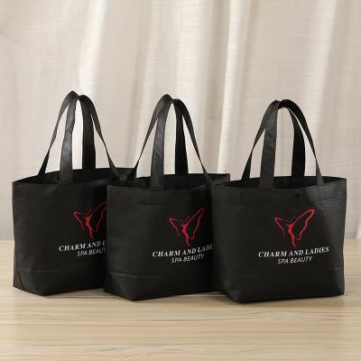 China Microwaveable PP Woven Fabric Promotional Shopping Non Recyclable Carry Bag With Long Handle for sale