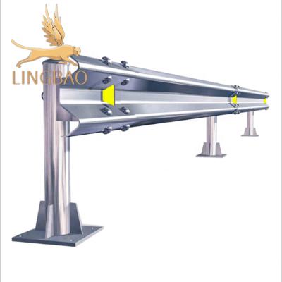 China Roadway Safety Q235 Road Crash Barrier Hot Dip Galvanized Steel Metal Highway Guardrail for sale