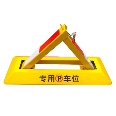 China Metal Manual Triangular Ground Safety Pin With Key Car Parking One Type Parking Lock for sale