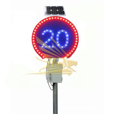 China Aluminum Solar Pedestrian Crossing LED Traffic Lights Warning Light for sale