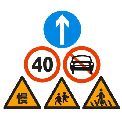 China Aluminum Road Warning Sign Road Safety Aluminum Signs Warning Triangle for sale