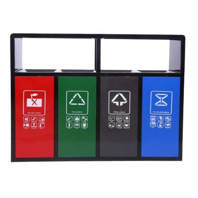 China Viable Outdoor Park Garbage Separation Commercial Trash Bins for sale