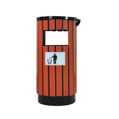 China Viable outdoor wooden trash can for park/street trash can for sale