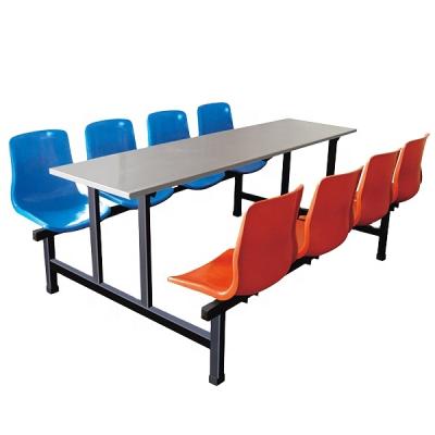 China (Height) Fiberglass Adjustable School Canteen Table and Chair Dining Hall Furniture for sale