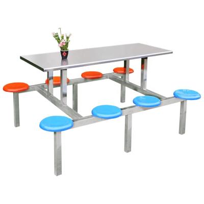 China (Height)Adjustable School Canteen Dining Table Student Eating Table And Chairs for sale