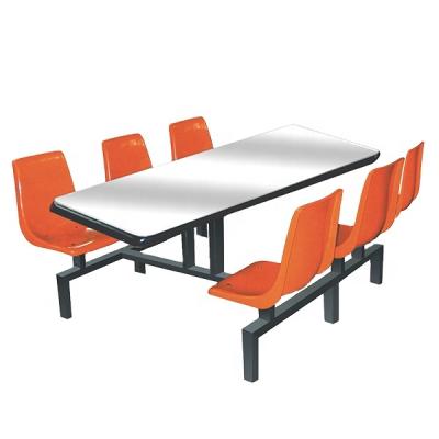 China Modern Restaurant Furniture 6 Seats Metal Frame Students Cafeteria School Tables And Chairs for sale