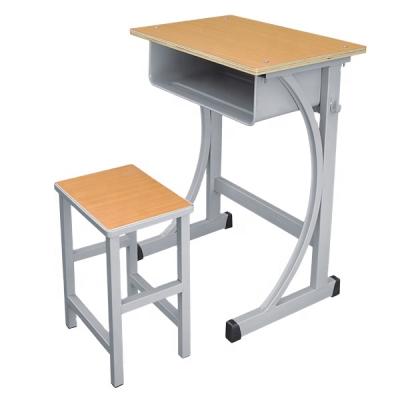 China Modern Metal Frame Simple Study Classroom Furniture Set Used School Desk for sale