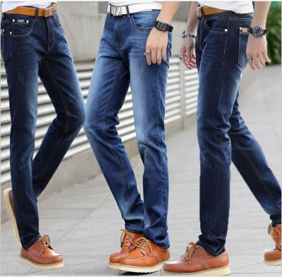 China Men's spring jeans durable and wide-leg business loose stretch jeans drop high-waisted casual pants stores men's trousers for sale