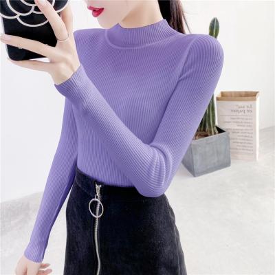 China Foreign Knitwear Women Solid Color Anti-wrinkle Reduction Age All-match Fall 2021 All-match Casual Sweater New for sale