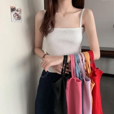 China 2021 summer clothes breathable wholesale simple knit pure color Lady woman above the sun for sale