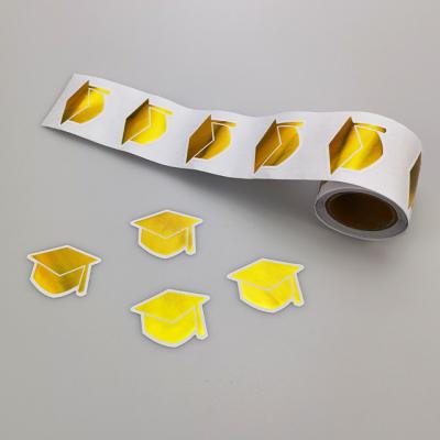 China Private Label Graduation Printing Logo Adhesive Roll Labels Teaching Float Graduation Stickers for sale