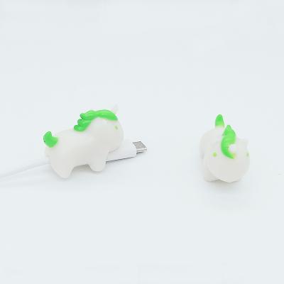 China Hot Sale Cute Animal Shape Mobile Phone Data USB Cable Protector Plastic Earphone Wire Rope Protection for sale