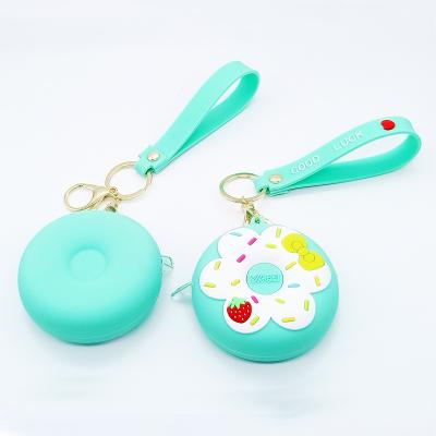 China Silicone Wallet Accept Custom Popular Portable Cute Waterproof Plastic Bag Round Shaped Silicone Cartoon Coin Bag Change Wallet Purse for sale