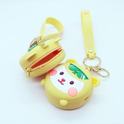 China Promotional Gifts Wholesale Kids Silicone Wallet Bear Purse Lipstick Purse Silicone Pouch Mini Keepsake Animal Wallet Coin Purse Zipper Shape for sale