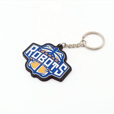 China Factory Wholesale Competitive Price 2D Flat Key Ring Rubber PVC Key Chain Custom Cute Key Chain for sale